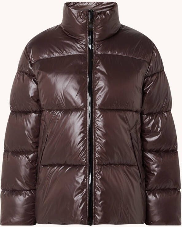 Mango Tiramisu puffer jack met opstaande kraag