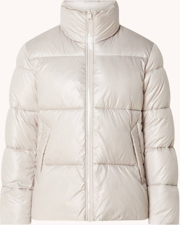 Mango Tiramisu puffer jack met opstaande kraag