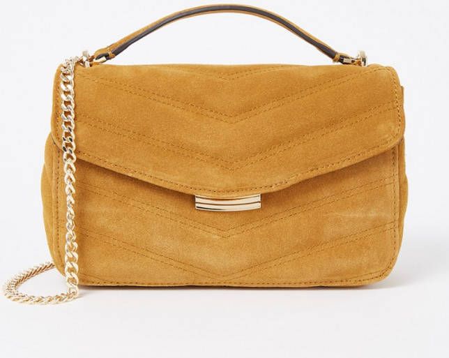 Mango Lys gewatteerde schoudertas van suède