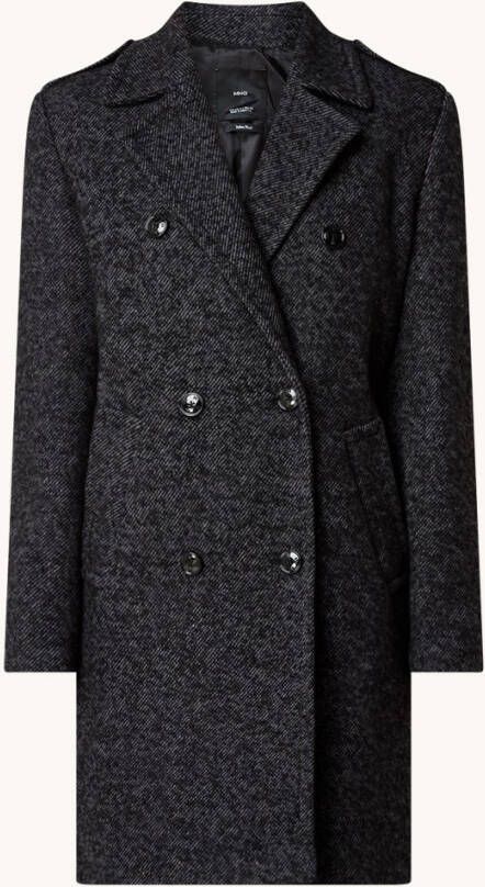 Mango Flauta double breasted mantel in wolblend