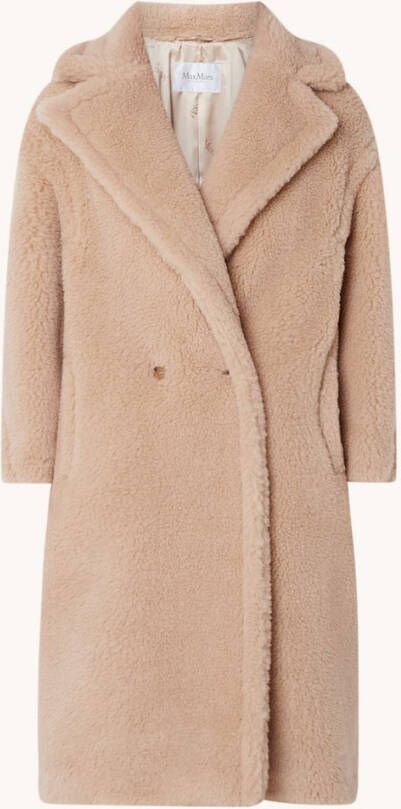 MaxMara Panno double breasted mantel van teddy in wolblend