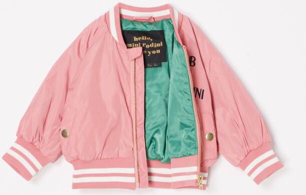 Mini Rodini Pigeons baseball jack met logo en backprint