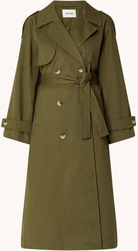 Modströ, m BrodaMD double breasted trenchcoat met steekzakken
