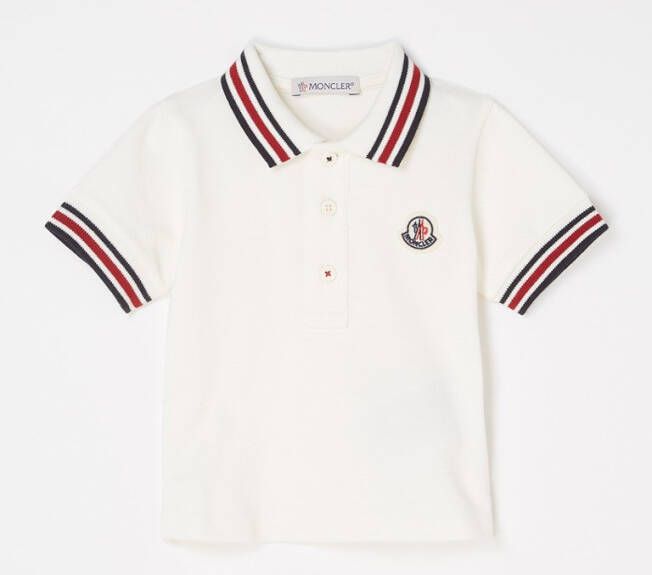Moncler Polo van piqué, katoen met logo