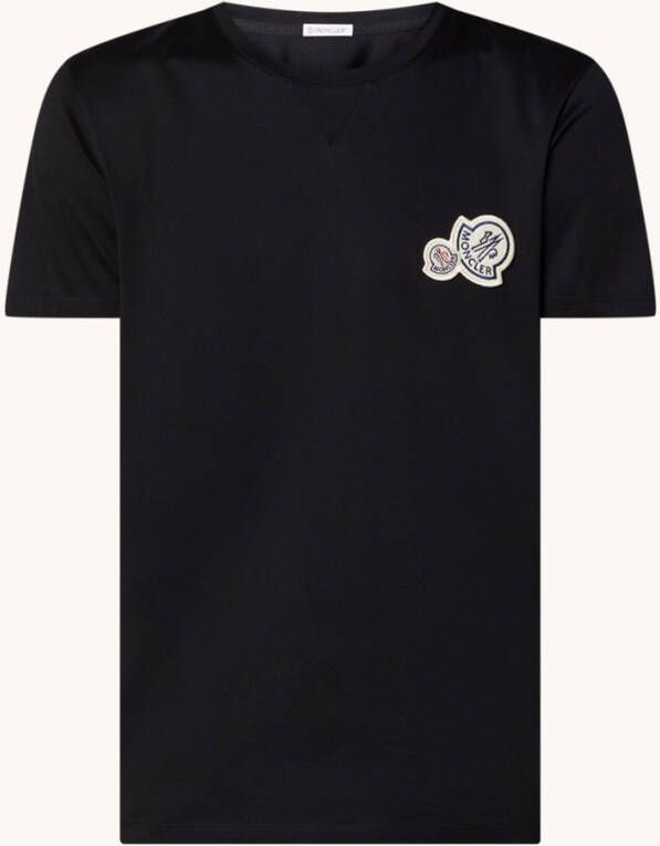 Moncler Logo print t shirt , Zwart, Heren
