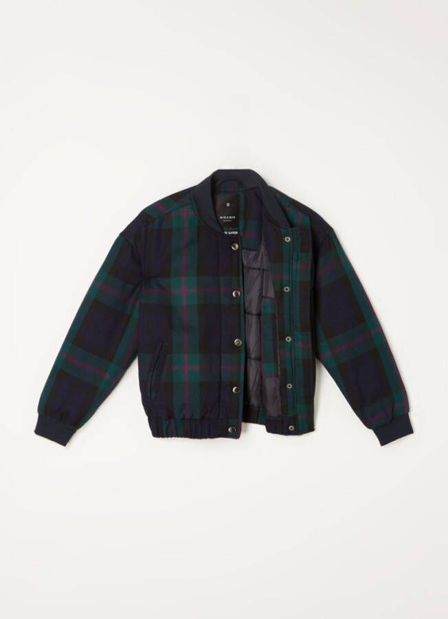 NIK&NIK Merel gewatteerde bomberjack met ruitdessin
