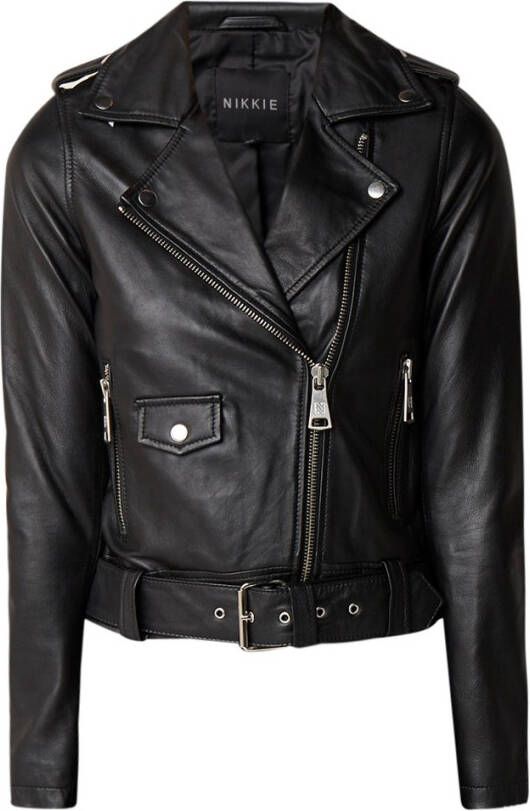 NIKKIE Maria bikerjack van lamsleer