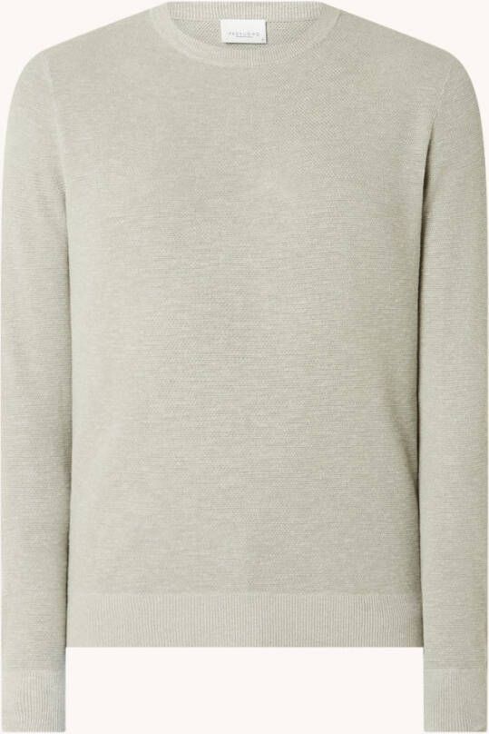 Profuomo Grofgebreide pullover met stretch