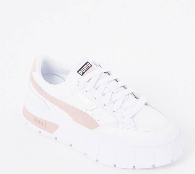Puma Mayze Stack sneaker van leer met su&#xE8, de details