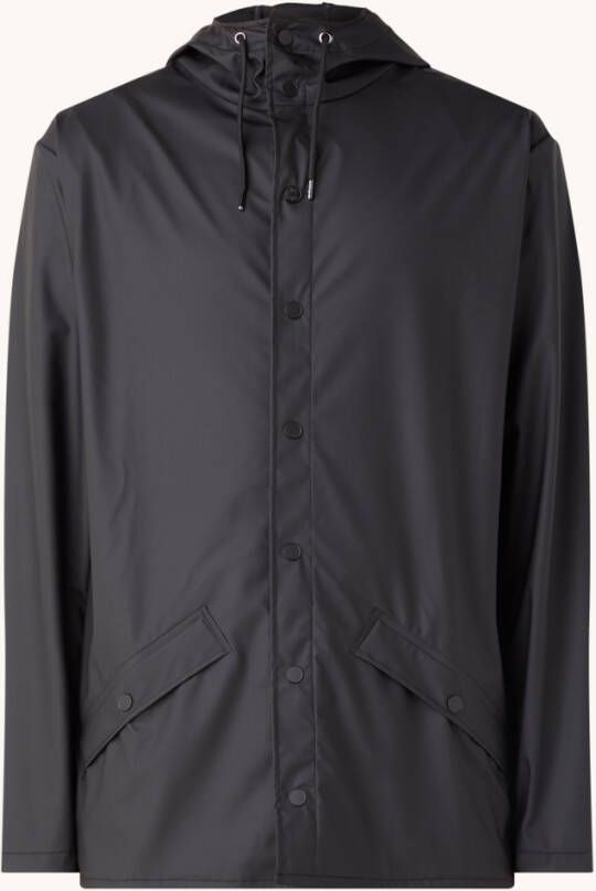 Rains Waterafstotend recht vest met rits en kap, unisex