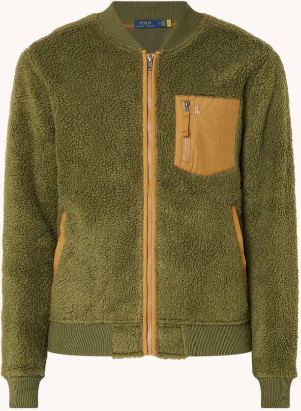 Ralph Lauren Bomberjack van fleece met borstzak