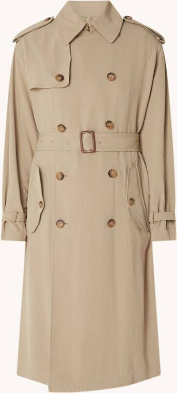 Ralph Lauren Double breasted trenchcoat met ceintuur