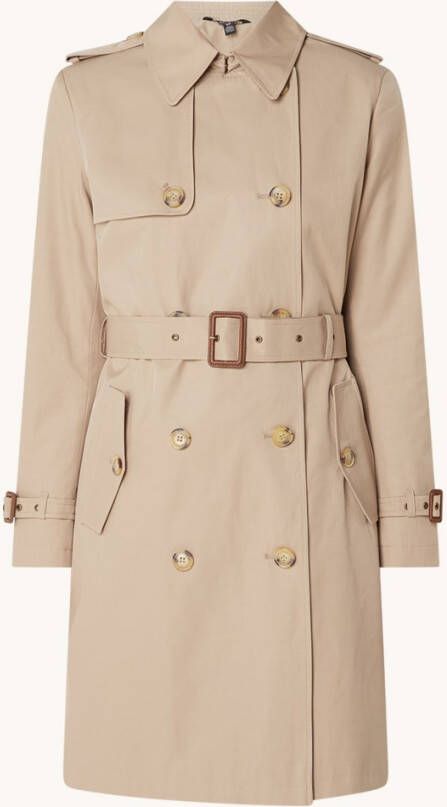 Ralph Lauren Double breasted trenchcoat met ceintuur