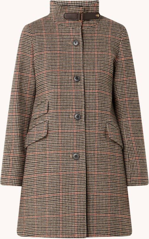 Ralph Lauren Mantel in wolblend met pied de poule dessin