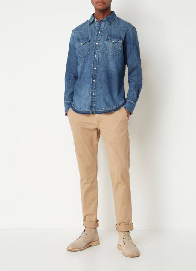 Ralph Lauren Regular fit overhemd van denim met borstzak