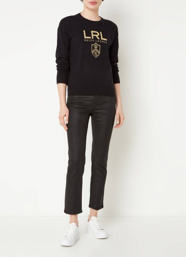 Ralph Lauren Fijngebreide trui met ingebreid logo en lurex