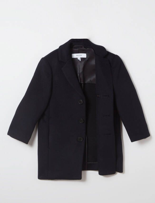 REISS Gable mantel in wolblend met steekzakken