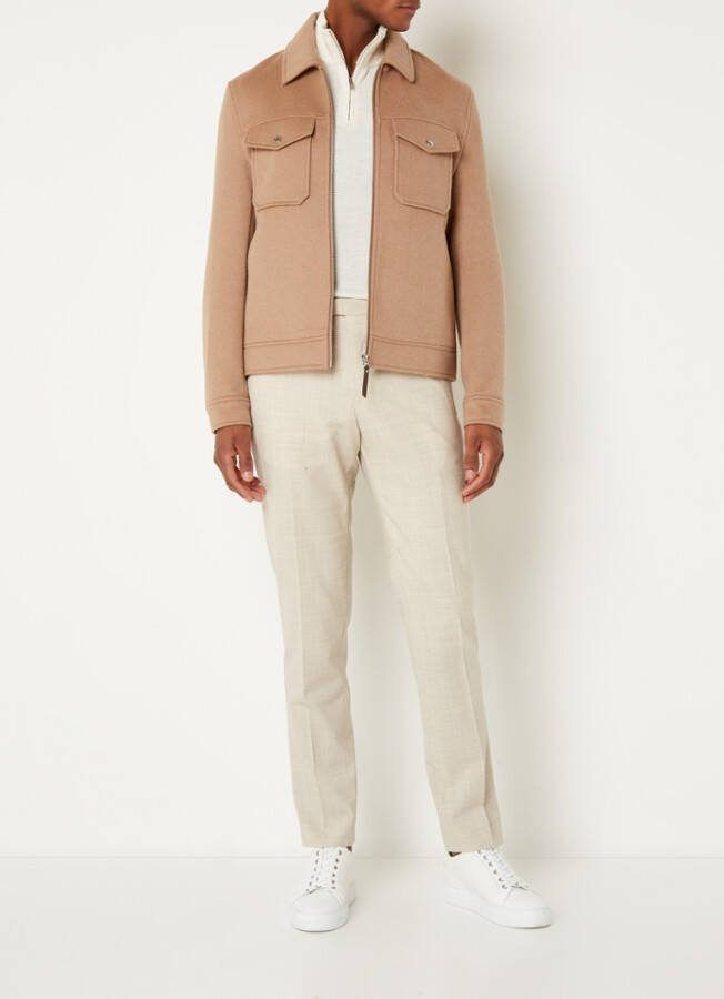 REISS Peridoe overshirt in wolblend met klepzakken