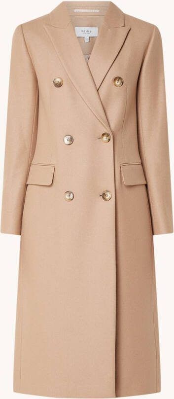 REISS Darla double breasted mantel in wol en kasjmierblend