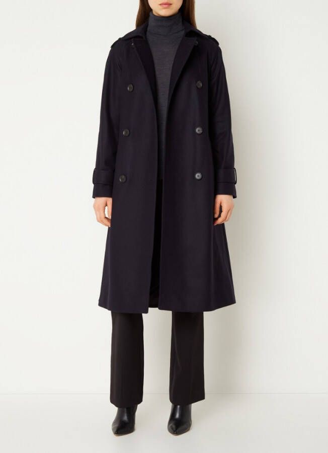 REISS Kaiya double breasted trenchcoat in wolblend