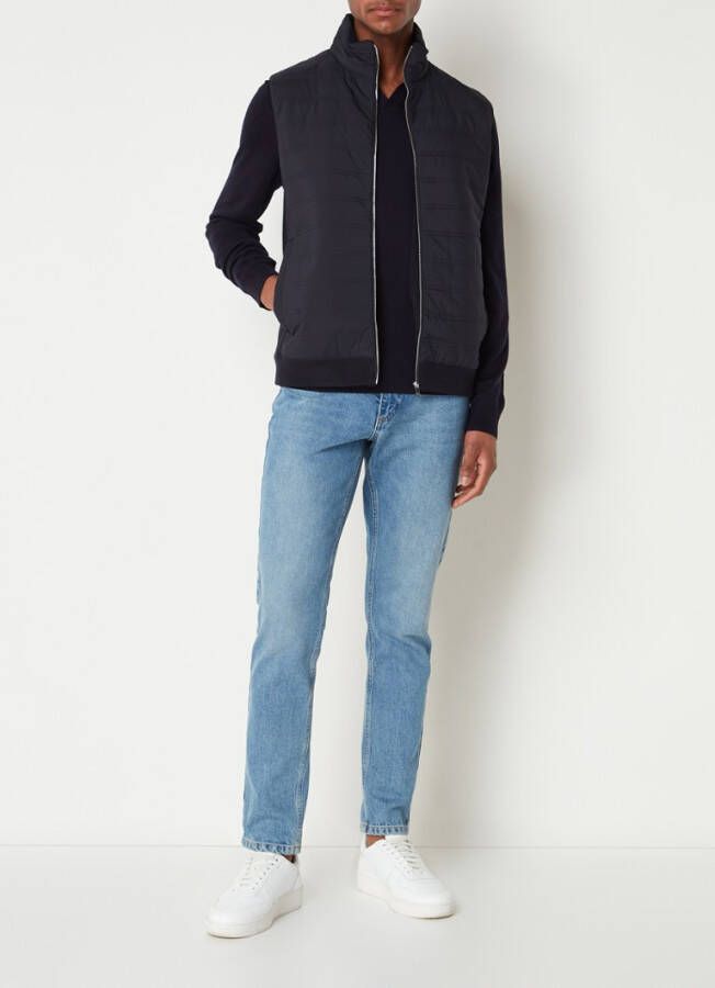 REISS Milburn regular fit longsleeve polo van merinowol