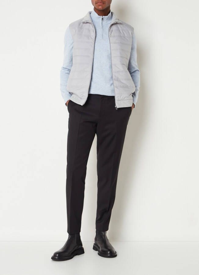 REISS Milburn regular fit longsleeve polo van merinowol