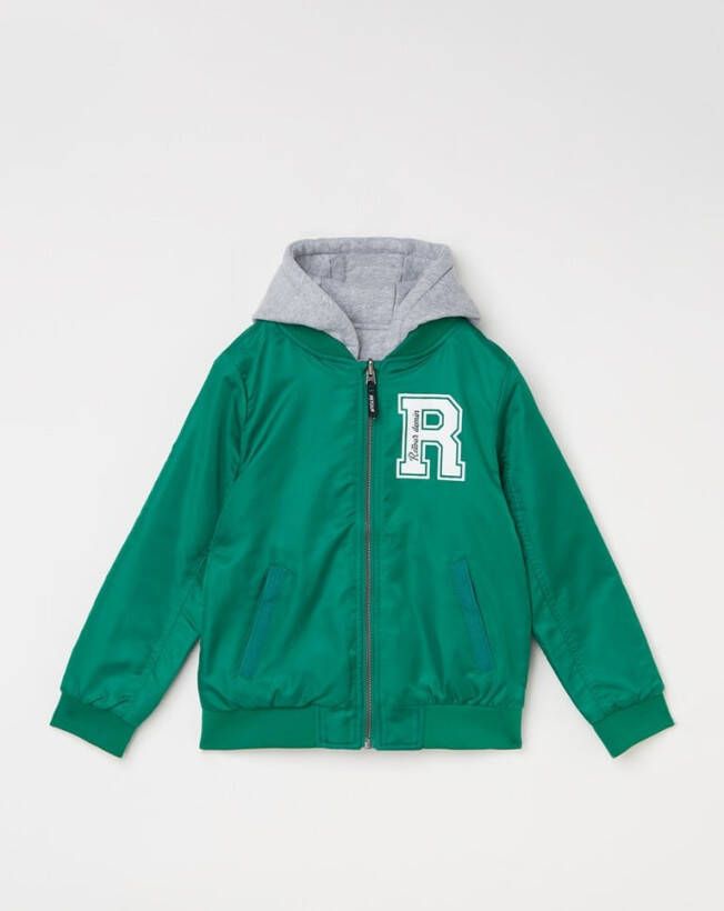 Retour Jeans Ves reversible bomberjack met logoprint en capuchon