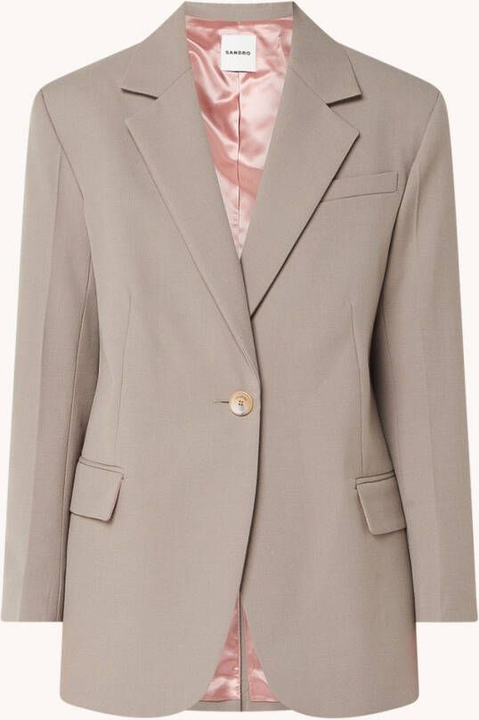 sandro Blazer in wolblend met klepzakken