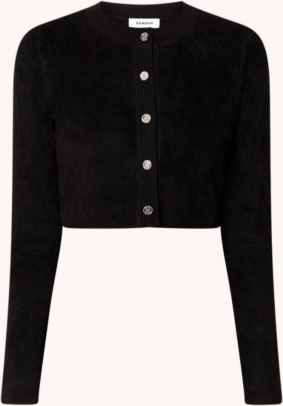 sandro Cropped vest van fluweel