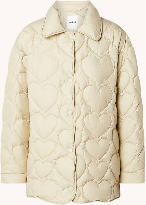 sandro Gewatteerde jas met quilt patroon en donsvulling