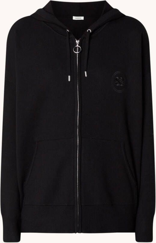 sandro Sweatvest met capuchon en logoborduring