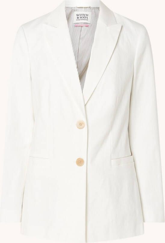 Scotch & Soda Blazer met schoudervulling en steekzakken