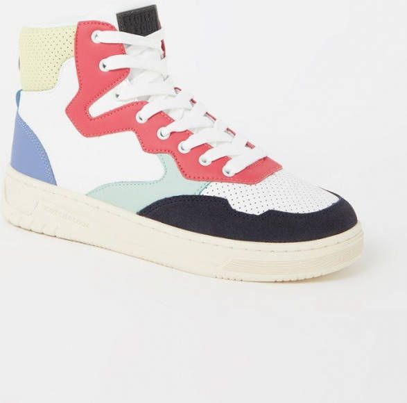 Scotch & Soda Elli sneaker van leer met suè, de details