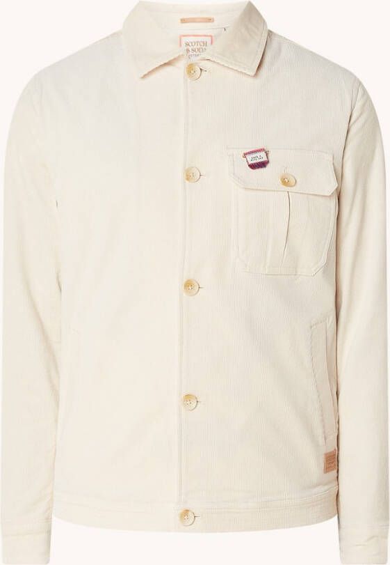 Scotch & Soda Overshirt van corduroy met borstzak