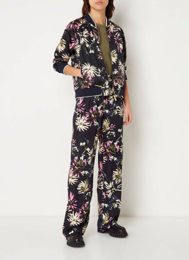 Scotch & Soda Printed reversible bomber jacket aster black