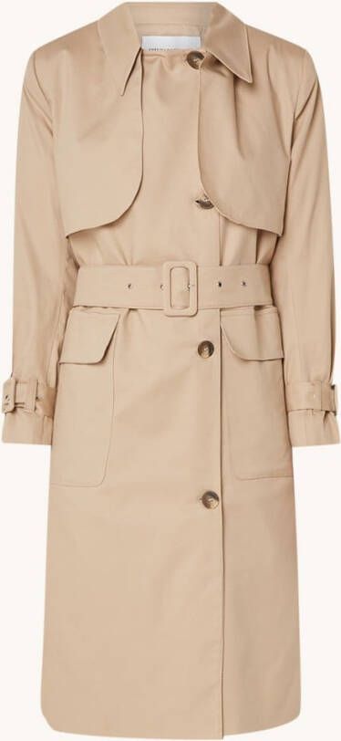 Silvian Heach Stager double breasted trenchcoat met ceintuur
