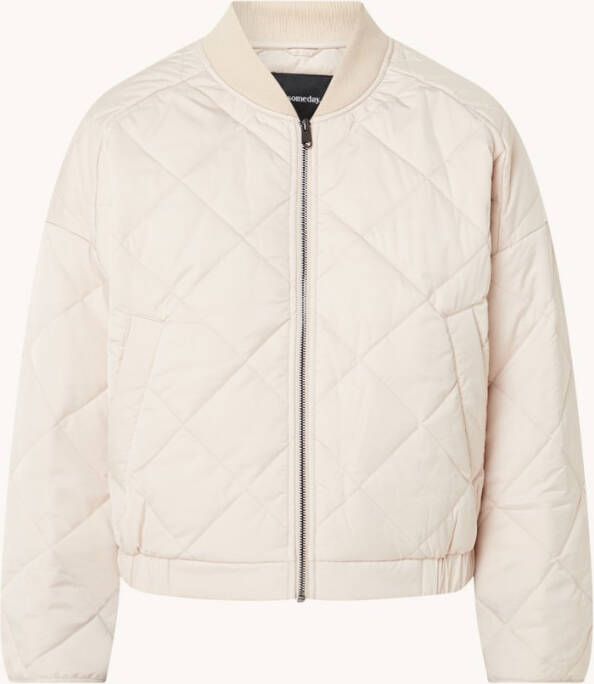 someday. someday Veru gewatteerd bomberjack met quilt patroon