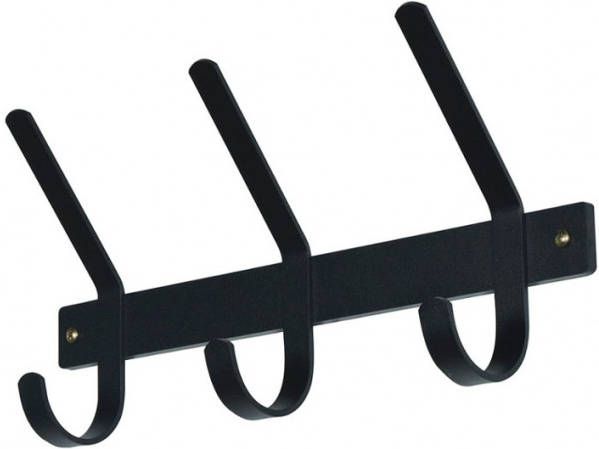 Spinder Design Dexter Kapstok met 3 Haken Zwart