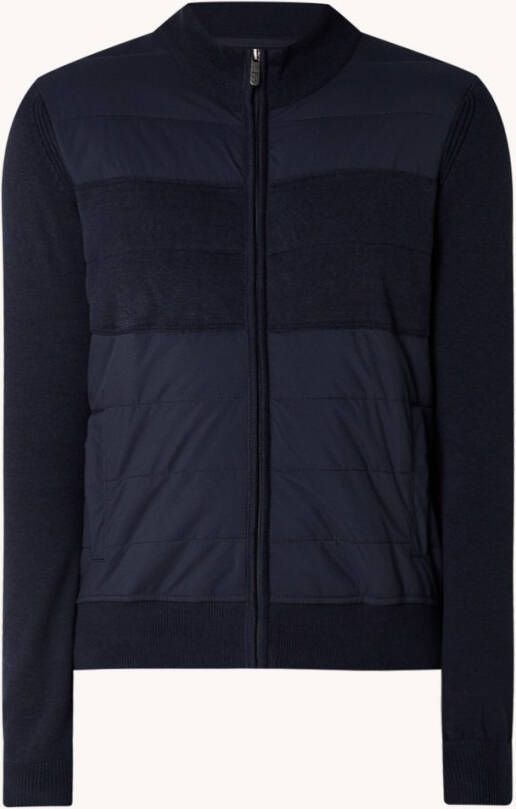 State of Art Fijngebreid vest met opstaande kraag en steekzakken