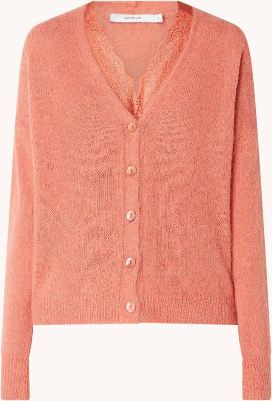 Summum Woman Pullover van alpacawolblend met knoopsluiting