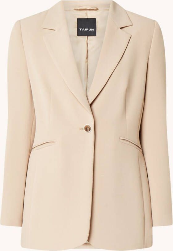 Taifun Blazer met paspelzakken en schoudervulling