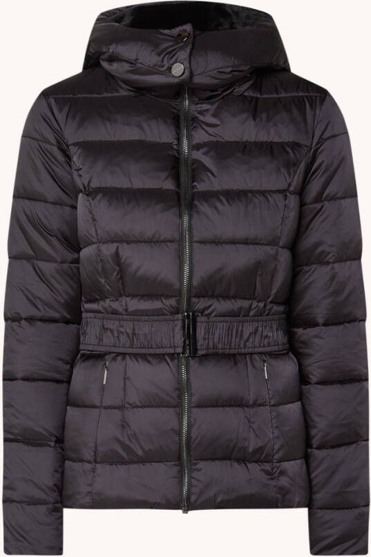 Ted Baker Abbiiee gewatteerd jack met afneembare capuchon en ceintuur