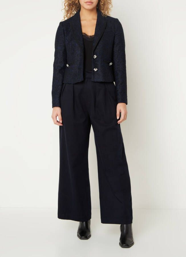 Ted Baker Alenaah double breasted cropped blazer van bouclé