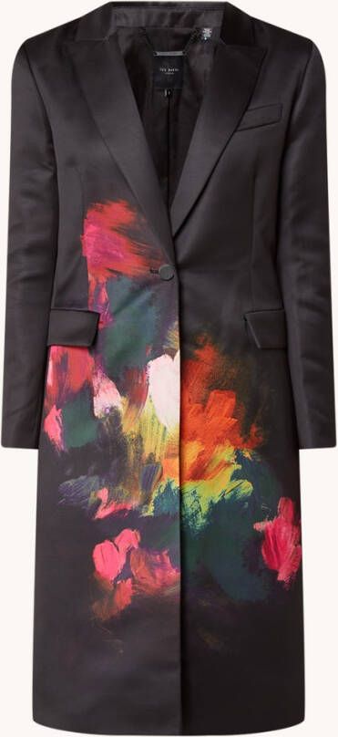 Ted Baker Anastay longline blazer met klepzakken en print