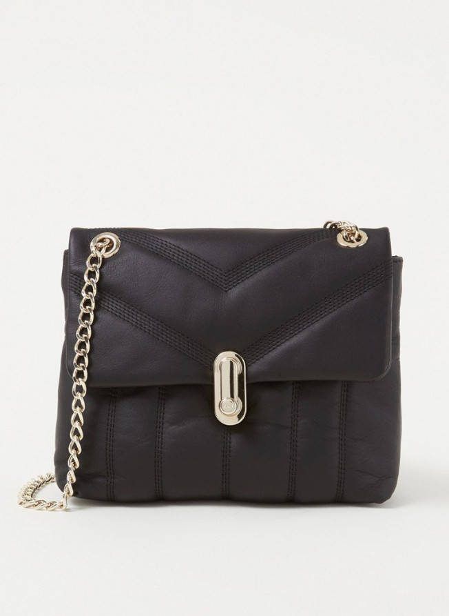 Ted Baker Ayalina quilted mini crossbody bag leather black