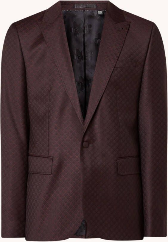 Ted Baker Cadney silm fit colbert van wolblend in jacquard dessin