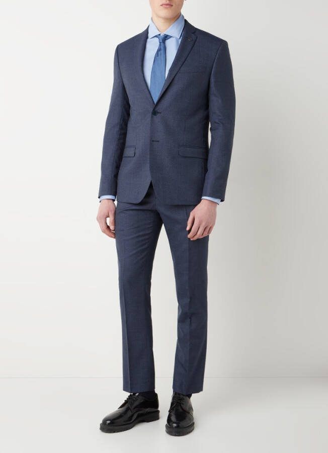Ted Baker Cleejs slim fit colbert in wolblend met paspelzakken