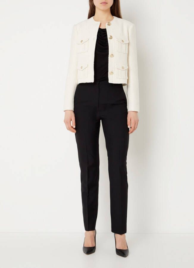 Ted Baker Cremla cropped blazer van bouclé, met klepzakken