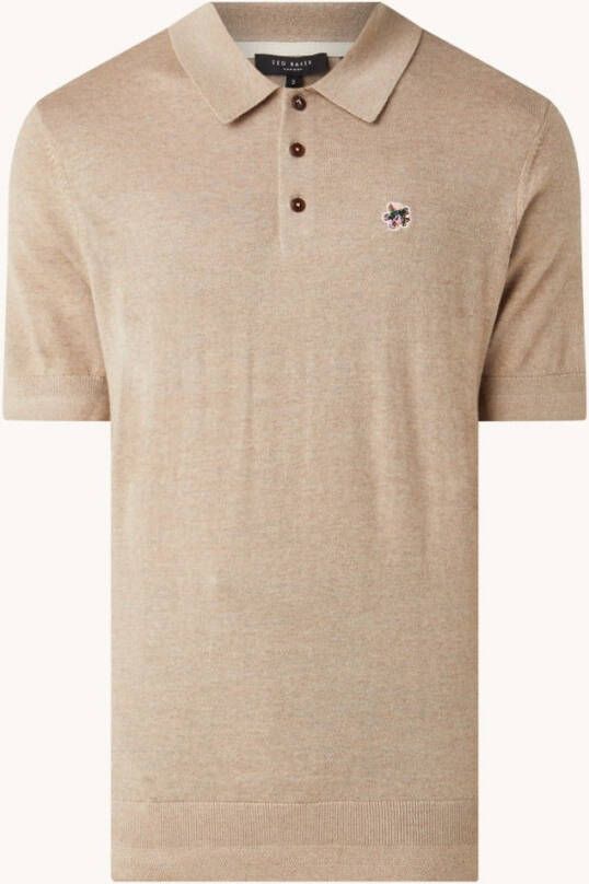 Ted Baker Haworth regular fit fijngebreide polo van wol