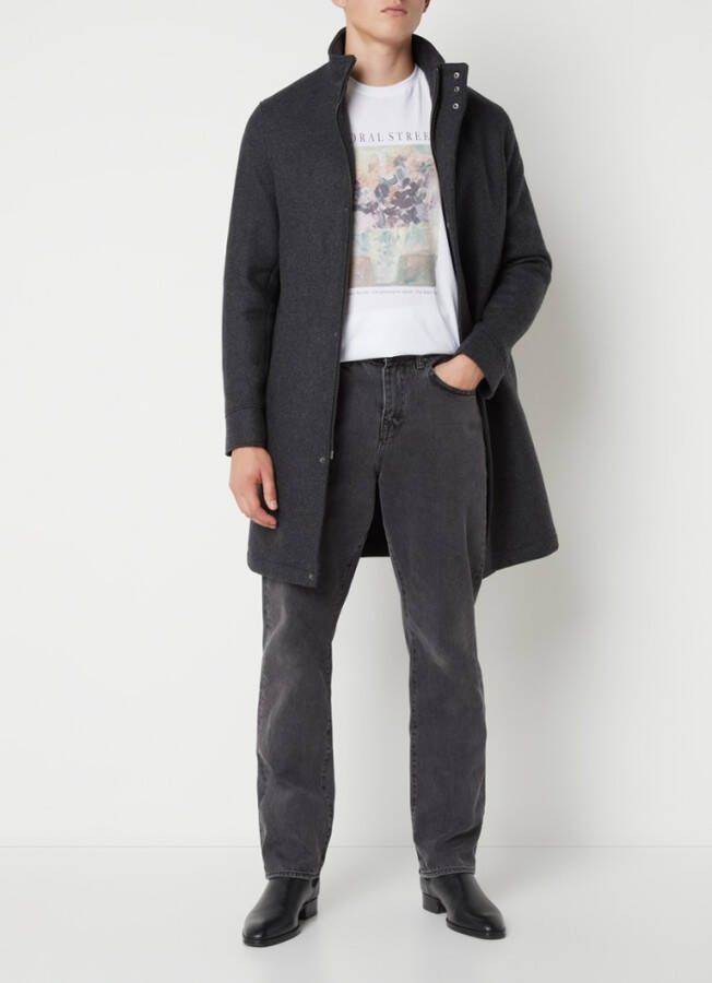Ted Baker Icomb mantel in wolblend met steekzakken